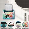 Adornori Ocean Turtle Travel Toiletry Bag for Men and Women, Large Hanging Makeup Bag Organizer Toiletries Bag for Travel, Sea Turtle Cosmetic Bag with Handle view 3