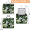 Adornori Zebra Travel Toiletry Bag for Men and Women, Large Hanging Makeup Bag Organizer Toiletries Bag for Travel, Jungle Zebra Cosmetic Bag with Handle view 2