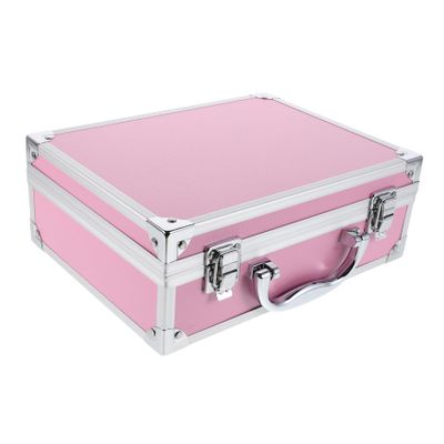 Alipis Aluminum Alloy Toolbox Makeup Case Handle Large Capacity Multi-Purpose Storage Organizer for Cosmetics Medical Supplies and Jewelry Portable Travel Design