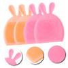 COMPUKAS 4Pcs Cartoon Silicone Face Scrubber Brush Soft Exfoliating Facial Cleansing Brushes for Oily Skin Convenient Travel Material for Daily Skincare view 3