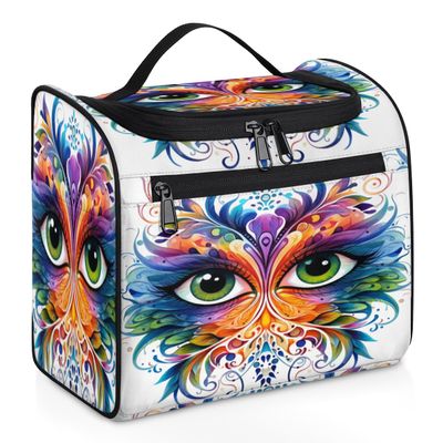 Adornori Mardi Gras Travel Toiletry Bag for Men and Women, Large Hanging Makeup Bag Organizer Toiletries Bag for Travel, Festival Masquerade Party Cosmetic Bag with Handle