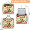 Adornori Apples Fruits Travel Toiletry Bag for Men and Women, Large Hanging Makeup Bag Organizer Toiletries Bag for Travel, Apples Leaves Cosmetic Bag with Handle view 2