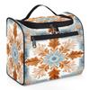 Adornori Retro Flower Travel Toiletry Bag for Men and Women, Large Hanging Makeup Bag Organizer Toiletries Bag for Travel, Boho Flowers Cosmetic Bag with Handle view 1