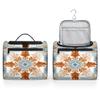 Adornori Retro Flower Travel Toiletry Bag for Men and Women, Large Hanging Makeup Bag Organizer Toiletries Bag for Travel, Boho Flowers Cosmetic Bag with Handle view 4