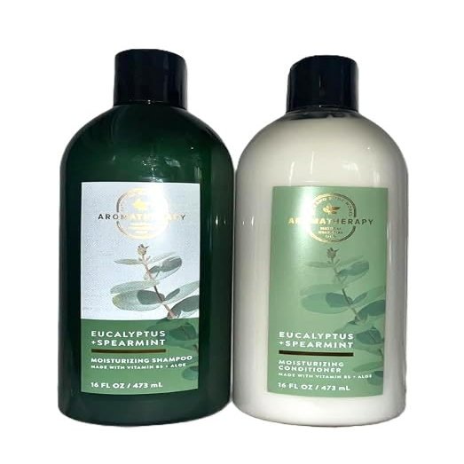 Bath & Body Aromatherapy Eucalyptus Spearmint 2 Pack Moisturizing 16 FL OZ Shampoo and 16 FL OZ Conditioner Gift Set