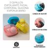 3 Brushes Exfoliating Facial Body Silicone Sponge Bath view 4