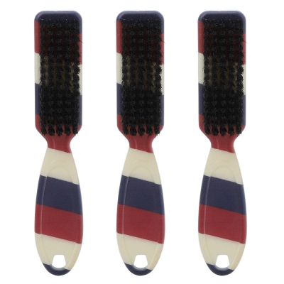 3-Piece Soft Beard Fade Brush Set with Ergonomic Handle, Styling Cleaning Brush for Men, Nylon & ABS Material, Barber Fade Brush, Beard Styling Cleaning Brush