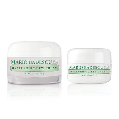 Mario Badescu Hyaluronic Dew Cream & Hyaluronic Eye Cream Bundle for Face and Eyes, Lightweight Hydrating Moisturizer Duo for Dewy Skin, Fine Lines, and Dark Circles