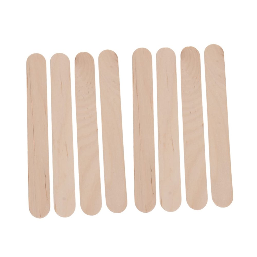 IWOWHERO 50pcs Hair Removal Wax Sticks Non-Sterile Wooden Applicator Spatula for Waxing Tongue Depressors for Facial Hair Removal and Beauty Care