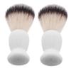 Beaupretty 2pcs Barber Brush for Men Beard Brush Shaving Accessories Cleaning Tool Lightweight Portable Efficient view 1