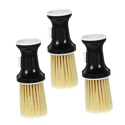 Beaupretty 3pcs Detachable Neck Hair Cleaning Brush for Home and Barber Shop Ergonomic Duster Brush Tool for Hair Styling and Beard Care Easy to Clean Bristles