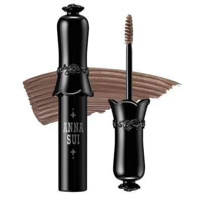 Anna Sui Eyebrow Mascara 001 Mellow Gray, Vibrant Color Brow Gel, Long-Lasting, Smudge-Proof & Sweat-Resistant, Shapes & Defines Brows, 0.17 oz