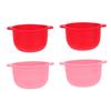 HAKIDZEL 4Pcs Folding Silicone Wax Bowls for Hair Removal Reusable Easy Clean Nonstick Waxing Accessory for Home Waxing Random Color view 1
