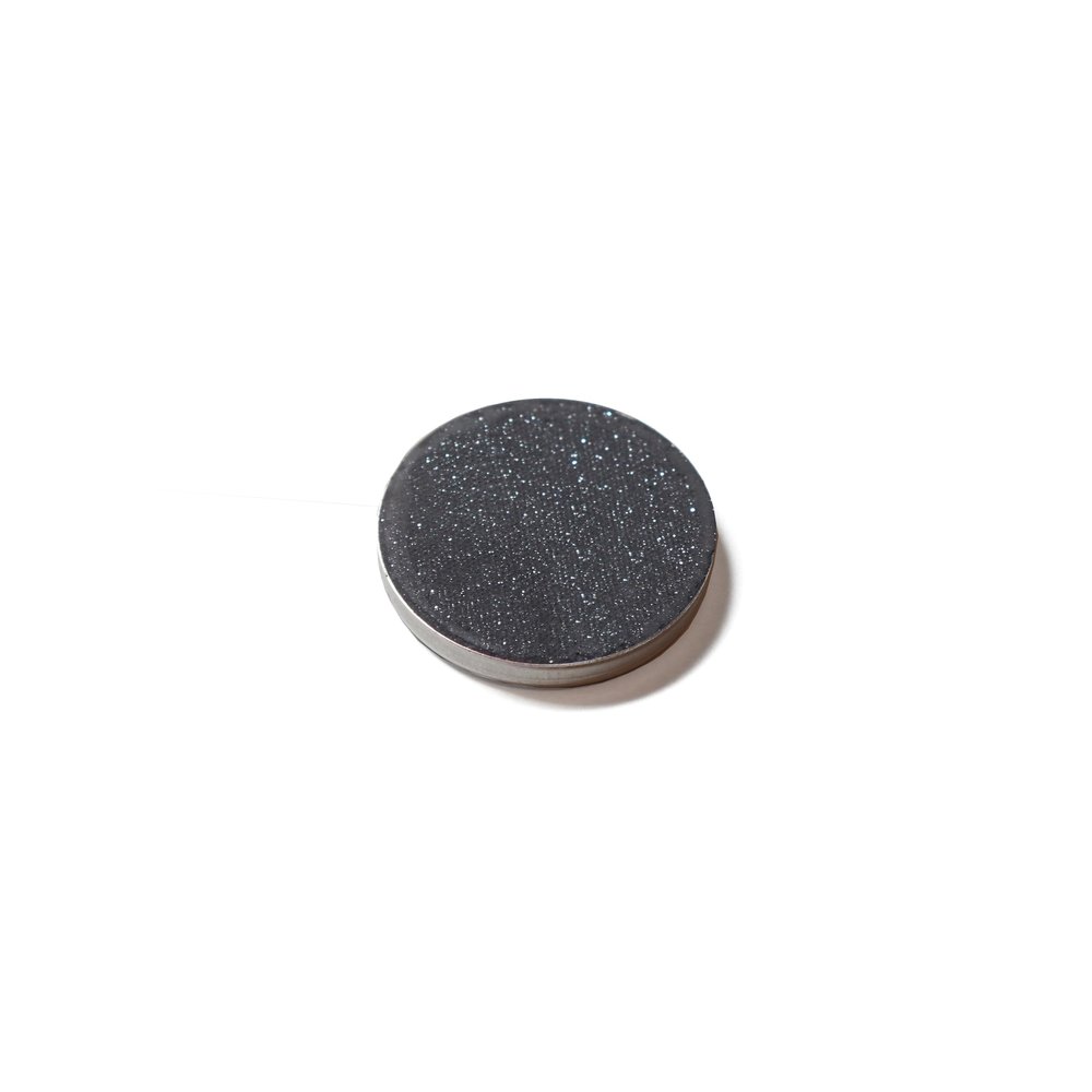 MAKEUP BY MARI Eyeshadow Refill  499 Blackstar | Jet Black with Silver Reflects | Pearlized Finish | Triple Milled | Highly Pigmented | Magnetic Pan for Custom Palettes