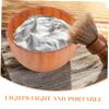 DECORNIJIA Wooden Shaving Soap Bowl for Men Natural Lather Container for Smooth Shaving Easy to Clean Household Bowl for Bathroom Travel Use view 3