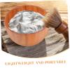 HIAKDOFT Wooden Shaving Bowl for Men Reusable Dish for Smooth Shave Portable Beard Care Tool for Bathroom Travel Stylish Wooden Soap Holder view 3