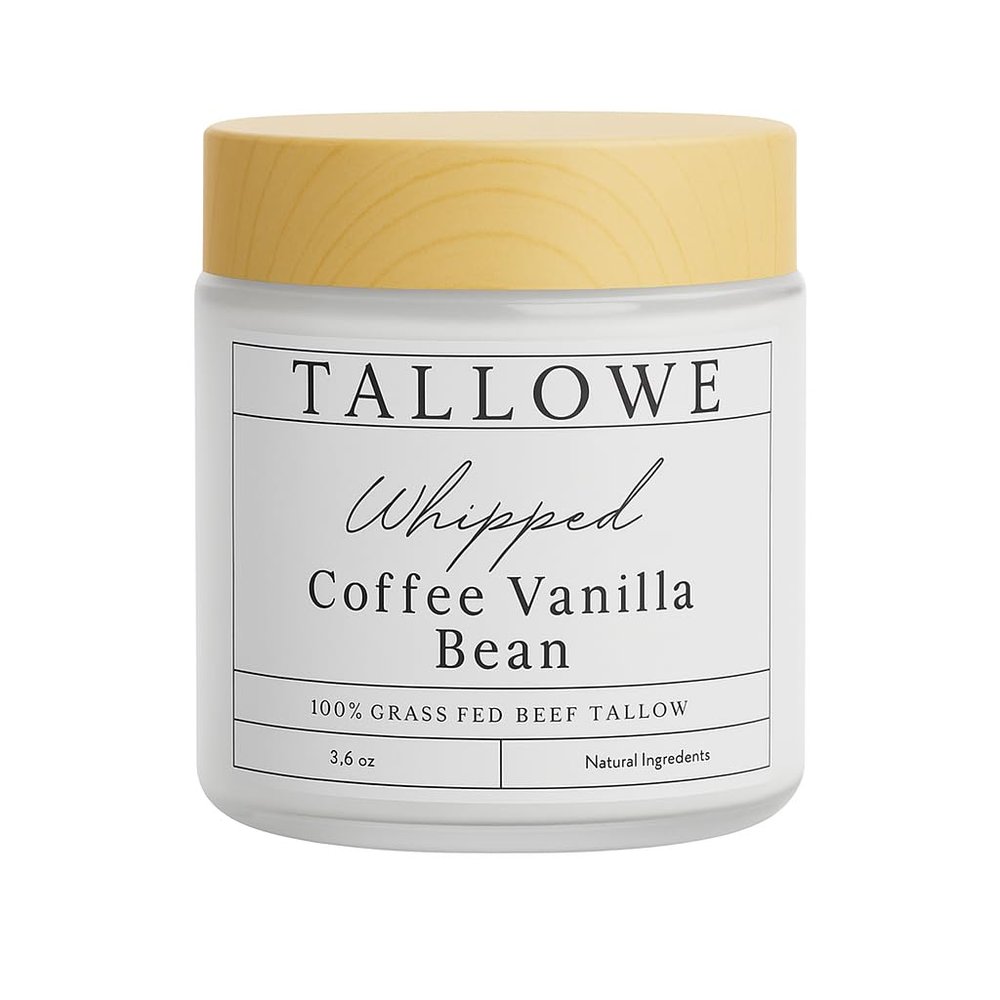 100% Grass Fed/Finished Beef Tallow Whipped Coffee Vanilla Bean Body Cream