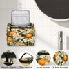 Adornori Orange Travel Toiletry Bag for Men and Women, Large Hanging Makeup Bag Organizer Toiletries Bag for Travel, Fruits Flower Cosmetic Bag with Handle view 3