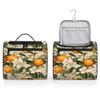Adornori Orange Travel Toiletry Bag for Men and Women, Large Hanging Makeup Bag Organizer Toiletries Bag for Travel, Fruits Flower Cosmetic Bag with Handle view 4