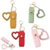 4PCS Lip Oil Keychain - Mirror & Oil 2-in-1, Lipstick Holder Keychain with Mirror, Portable Lip Balm Holder for Travel Gift (Style 2) view 1
