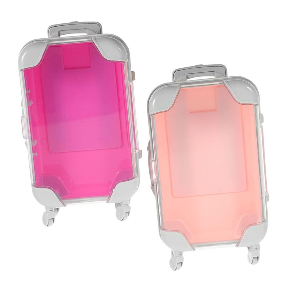 Angoily 2pcs Portable Lash Storage Case for Women Mini Makeup Suitcase Organizer for False Eyelashes and Beauty Accessories Travel Cosmetic Box for Home Use