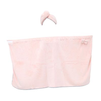 ARTSEWPLY Dry Hair Hat Bath Skirt Suit Oversized Pink Bath Towel Set Absorbent Towel Hair Wrap Comfortable Kit