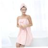 ARTSEWPLY Dry Hair Hat Bath Skirt Suit Oversized Pink Bath Towel Set Absorbent Towel Hair Wrap Comfortable Kit view 2