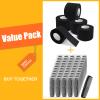 NICEMOVIC 5 Rolls Disposable Barber Paper Neck Strips and 50 Pack Pocket Combs for Men view 1