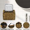Adornori Leopard Print Travel Toiletry Bag for Men and Women, Large Hanging Makeup Bag Organizer Toiletries Bag for Travel, Safari Cheetah Print Cosmetic Bag with Handle view 3