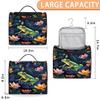 Adornori Cute Frogs Travel Toiletry Bag for Men and Women, Large Hanging Makeup Bag Organizer Toiletries Bag for Travel, Flower Frog Cosmetic Bag with Handle view 2