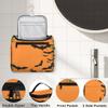 Adornori Halloween Travel Toiletry Bag for Men and Women, Large Hanging Makeup Bag Organizer Toiletries Bag for Travel, Halloween Theme Black Bat Cosmetic Bag with Handle view 3