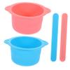 ARTSEWPLY 2set Diy Mask Bowl Set Wax Melting Warmer Liner Silicone Makeup Applicator Facial Mask Tool view 1