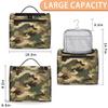 Adornori Camo Travel Toiletry Bag for Men and Women, Large Hanging Makeup Bag Organizer Toiletries Bag for Travel, Brown Camouflage Cosmetic Bag with Handle view 2