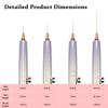 20PCS Nail Art Brushes Set, YIHUALE Push Contact Builder Nail Extension Gel Brush, Gel Polish Art Design Pen Painting Tools, Nail Art Liner Brush and Dotting Pen for Salon, DIY (Pink+purple, 4+16PCS) view 3