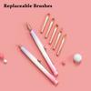 20PCS Nail Art Brushes Set, YIHUALE Push Contact Builder Nail Extension Gel Brush, Gel Polish Art Design Pen Painting Tools, Nail Art Liner Brush and Dotting Pen for Salon, DIY (Pink+purple, 4+16PCS) view 4