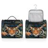 Adornori Tropical Jungle Tiger Travel Toiletry Bag for Men and Women, Large Hanging Makeup Bag Organizer Toiletries Bag for Travel, Tropic Forest Safari Cosmetic Bag with Handle view 4
