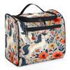 Adornori Flower Travel Toiletry Bag for Men and Women, Large Hanging Makeup Bag Organizer Toiletries Bag for Travel, Unicorn Cosmetic Bag with Handle view 1