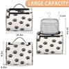 Adornori Dog Paws Travel Toiletry Bag for Men and Women, Large Hanging Makeup Bag Organizer Toiletries Bag for Travel, Cute Footprints Cosmetic Bag with Handle view 2