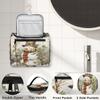 Adornori Christmas Travel Toiletry Bag for Men and Women, Large Hanging Makeup Bag Organizer Toiletries Bag for Travel, Winter Xmas Tree Snowman Cosmetic Bag with Handle view 3