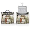 Adornori Christmas Travel Toiletry Bag for Men and Women, Large Hanging Makeup Bag Organizer Toiletries Bag for Travel, Winter Xmas Tree Snowman Cosmetic Bag with Handle view 4