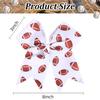 12 PCS Football Cheer Bows, Sparkly Rugby Hair Bows with Elastic Hair Ties Accessories for Teens Girls Women Cheerleading Softball Competition Sports (White Football) view 4