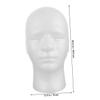 Beavorty 2pcs White Foam Mannequin Head for Hair Practice and Display Male Foam Wig Stand with Interlocking Design for Salon Hats and Accessories Showcase view 2