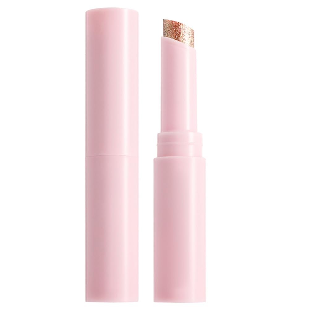 BEUKING Jelly Highlights Eyeshadow Stick, Glitter Eye & Face Highlighter, Diamond Long Lasting Waterproof Muti-Purpose Shiny Stick for Eye Lip Face Makeup (04# Aura Blitz, 0.11 oz)