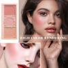 2Pcs 3 Colors Blush Palette,Matte Contour Makeup Blush for Cheeks,Waterproofing Highly Pigmented Face Cheek Blusher with Make Up Brush A10 view 2