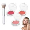 3 Colors Blush Palette,Matte Contour Makeup Blush for Cheeks,Waterproofing Highly Pigmented Face Cheek Blusher with Make Up Brush A12 view 1