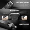 Manscape Body and Ball Trimmer for Men, Bald Head & Body Shaver, 3-in-1 Pubic Groin Nose Hair Trimmer, Head Shaver for Bald Men & Body Groomer, Electric Razors for Smooth Shaving, IPX7 Waterproof view 2
