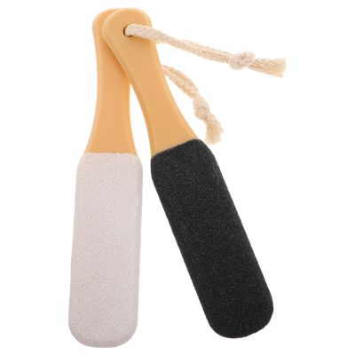 SHERCHPRY 4-Sided Foot File Callus Remover 2pcs Pedicure Tool for Hard Skin and Dead Skin Care Manual Foot Exfoliator with Handle