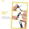 TOGEVAL Eyebrow Pencil Sharpener Lightweight Aluminium Alloy Dual Sided Tool for Precise Sharpening of Brow Pencils Portable Makeup Accessory for view 3