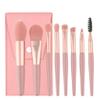 8 mini makeup pcs Convenient travel powder eye shadow brush Multi functional beauty tools(E) view 1