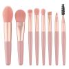 8 mini makeup pcs Convenient travel powder eye shadow brush Multi functional beauty tools(E) view 2